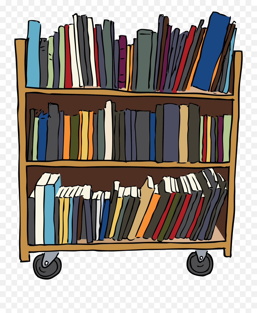 Clipart Library Book Cart - Library Clip Art Emoji,Library Clipart