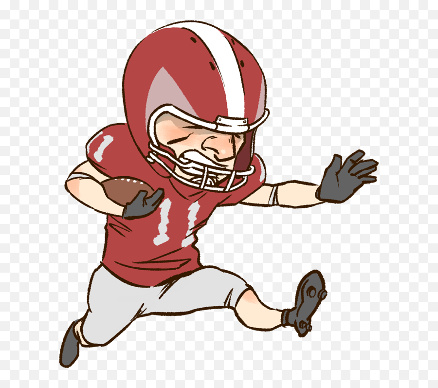 Clip Art Football Players - Transparent Football Player Cartoon Emoji,Football Clipart