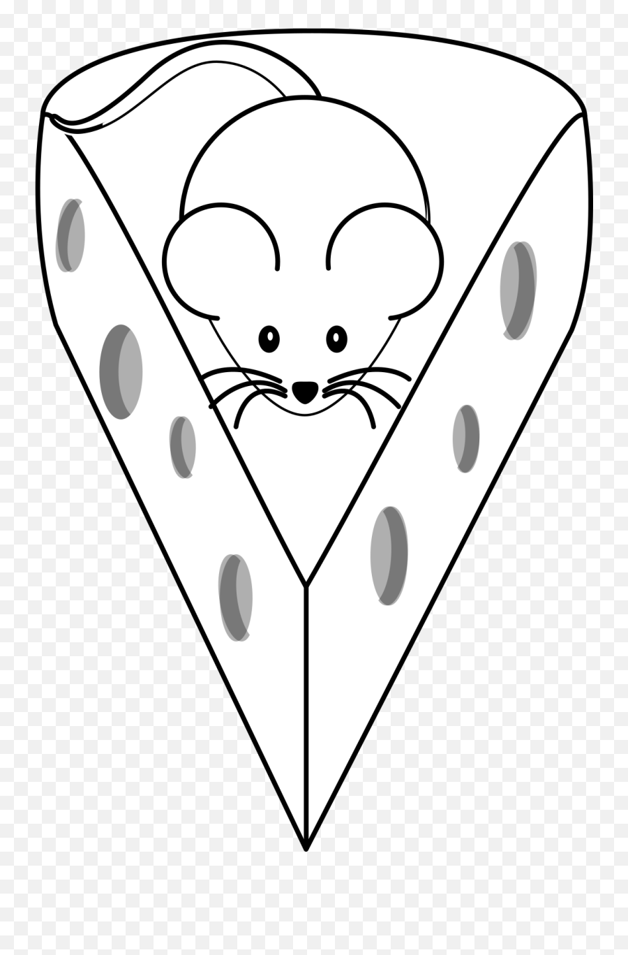 Black And White Mouse And Cheese Svg Vector Black And White - Cheese Emoji,Shamrock Clipart Black And White