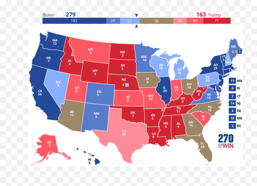2024 Presidential Election Interactive Map - 2020 Electoral Map Emoji,Trump Png