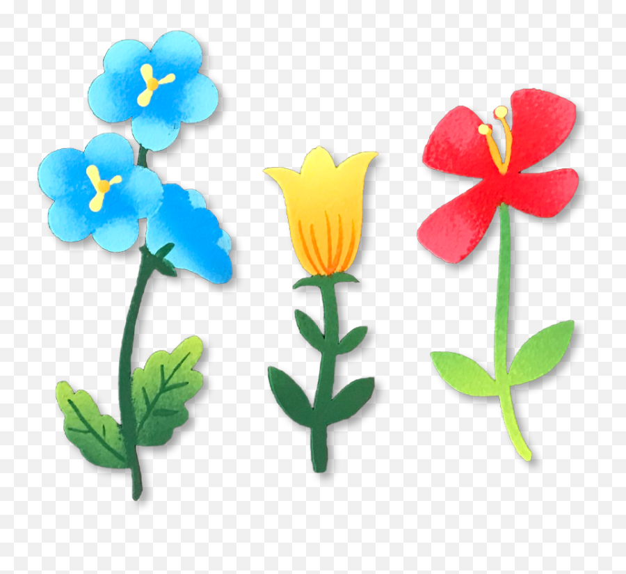Storybook Flower Stem Magnets S3 - Floral Emoji,Flower Stem Png