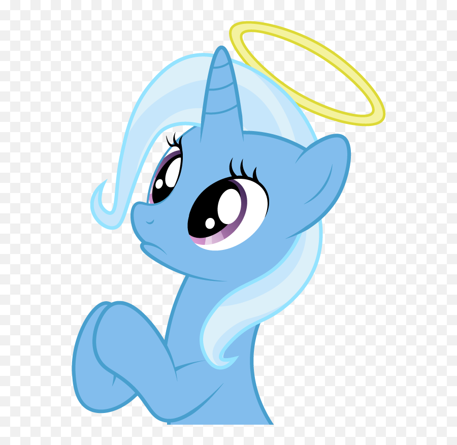 Diatrixes Female Frown Halo Hooves Together Mare - Unicorn Halo Emoji,Frown Png
