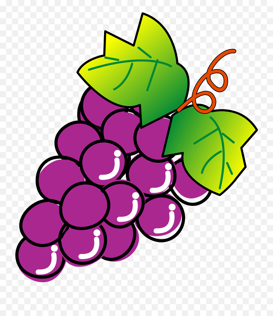 Bunch Of Grapes Clipart - Grapes Clipart Emoji,Grapes Clipart