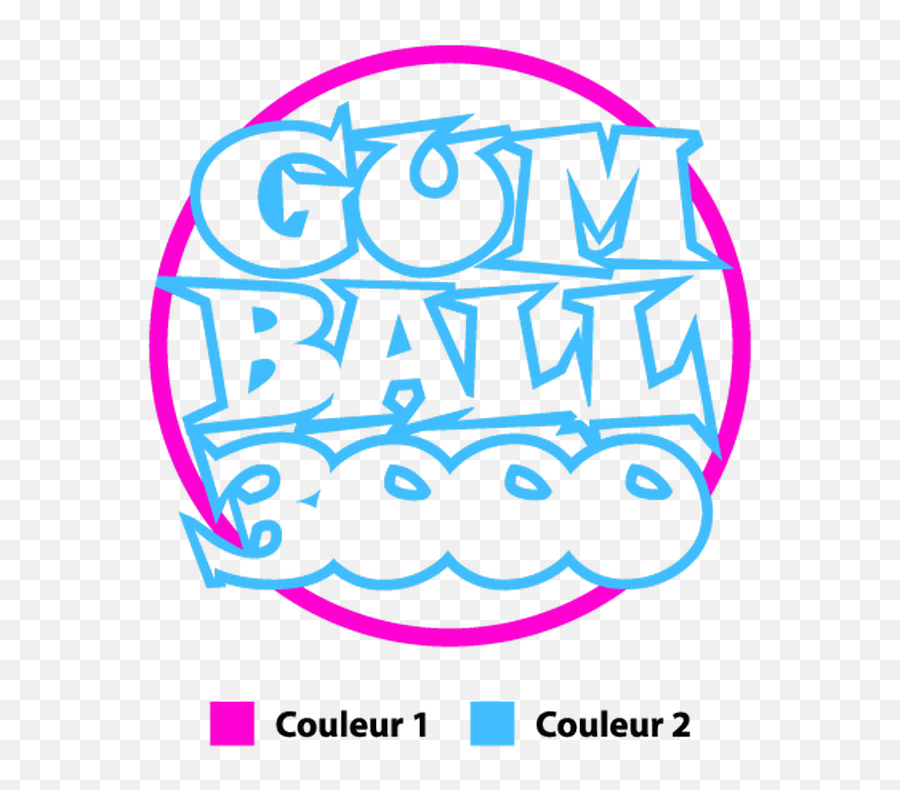 Gumball 3000 Logo In 2 Colors Sticker Emoji,Gumball Logo