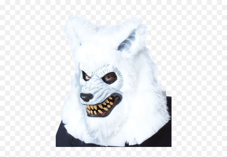 White Lycan Werewolf Mask Moving Mouth Emoji,White Fur Png