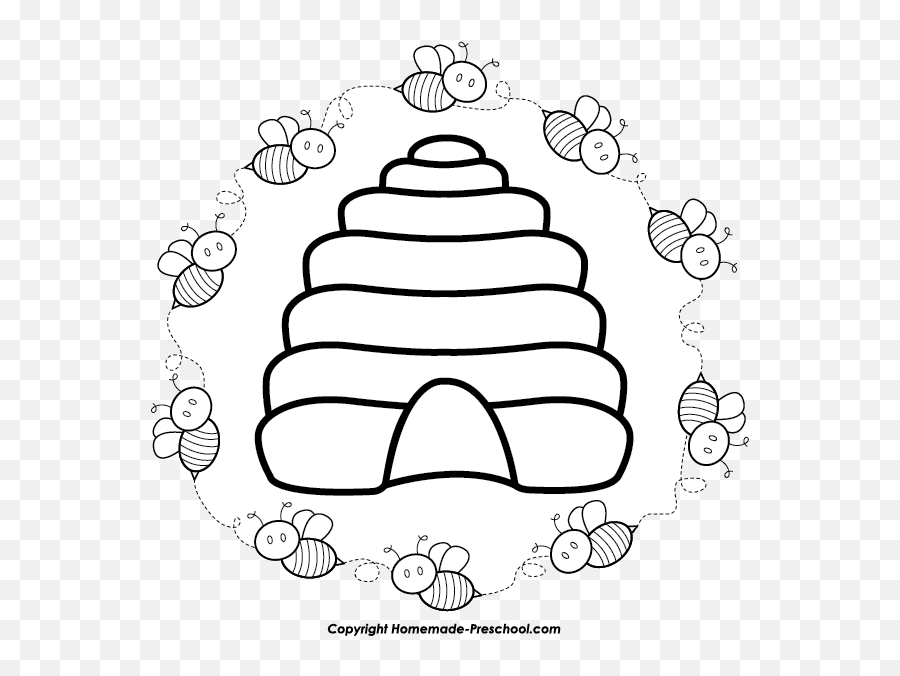 Free Bee Clipart Bee Coloring Pages Bee Clipart Bee Hive - Bee Hive Clipart Emoji,Beehive Clipart