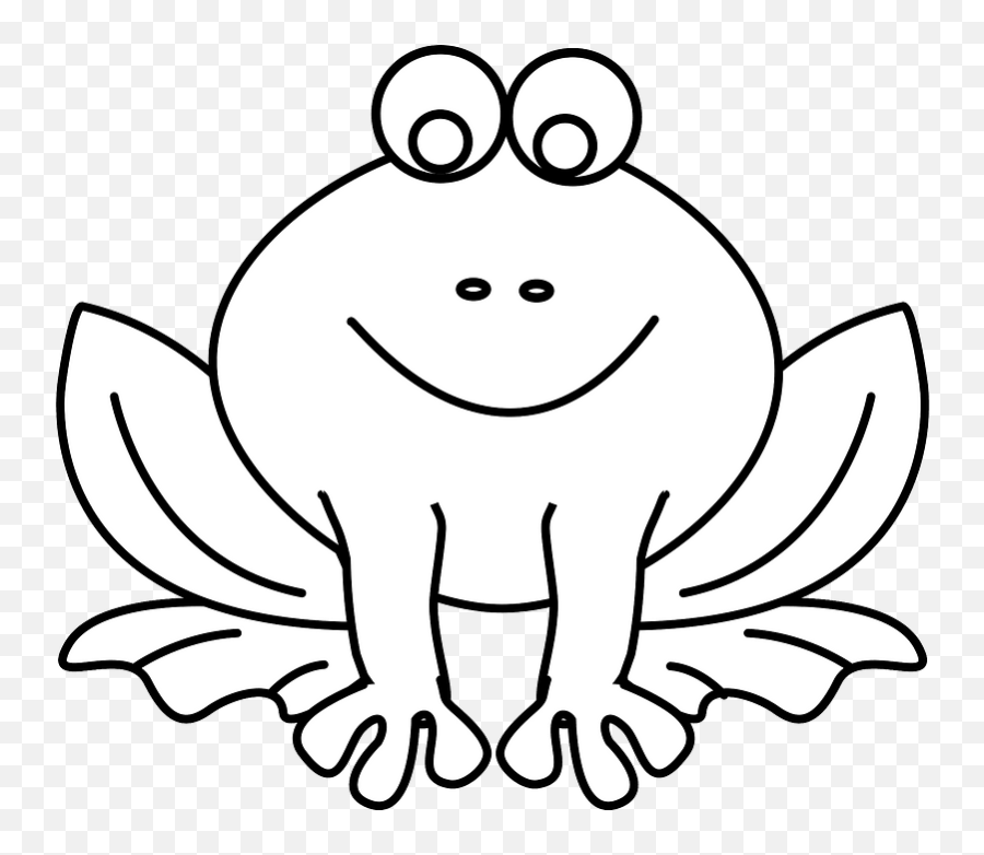 Cute Frog - Frog Free Svg Emoji,Frog Clipart Black And White
