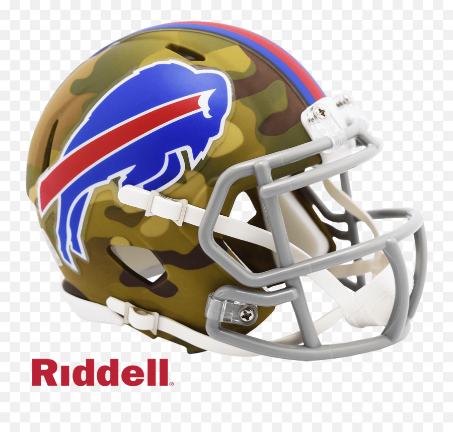 Buffalo Bills - Camo Alternate Speed Riddell Mini Football Alabama Helmet Emoji,Buffalo Bills Logo