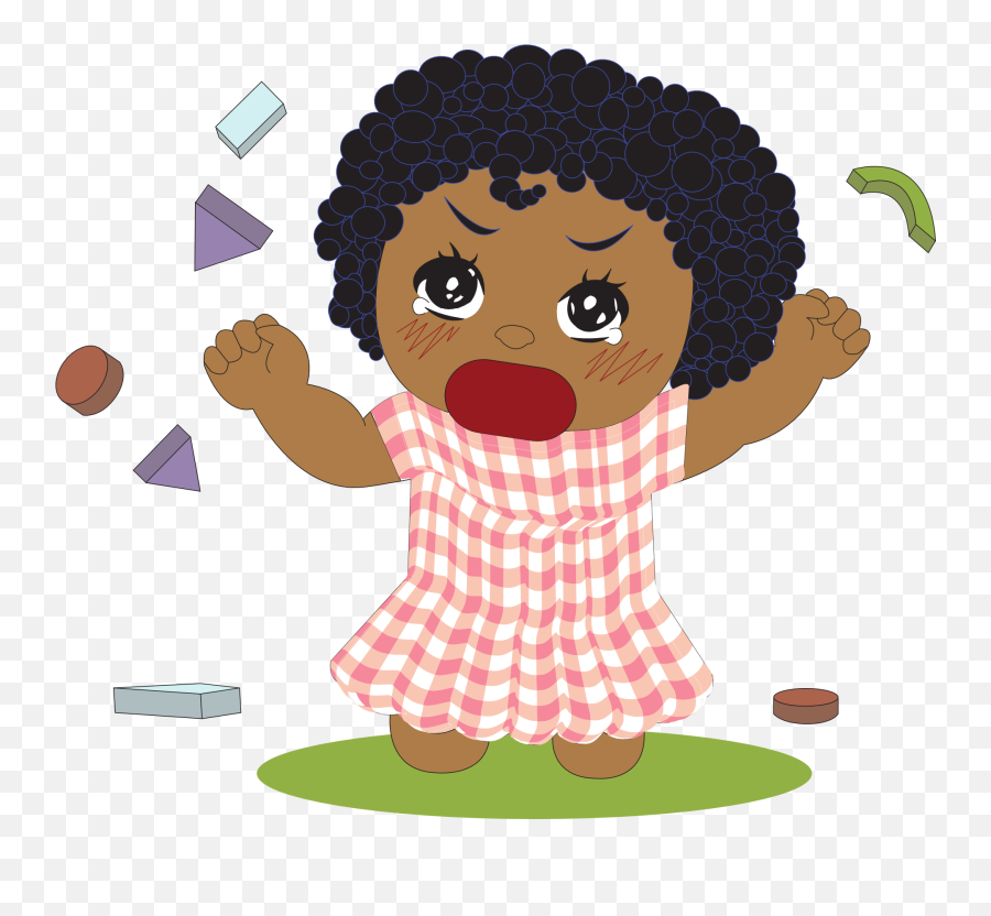 Clip Art Of African Black Girl Free Image - Tantrums Clipart Png Emoji,Afro Clipart