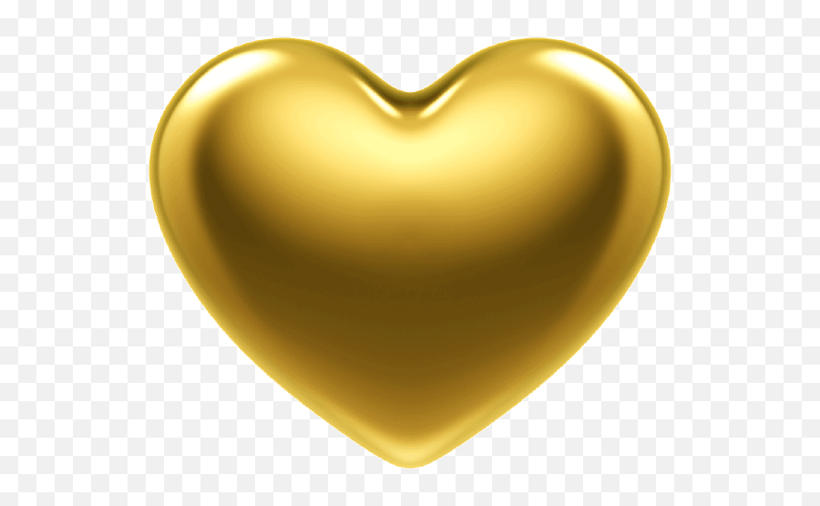 3d Small Heart Pin Gold - Gold Heart Icon Png Full Size 3d Golden Heart Png Emoji,Heart Icon Png