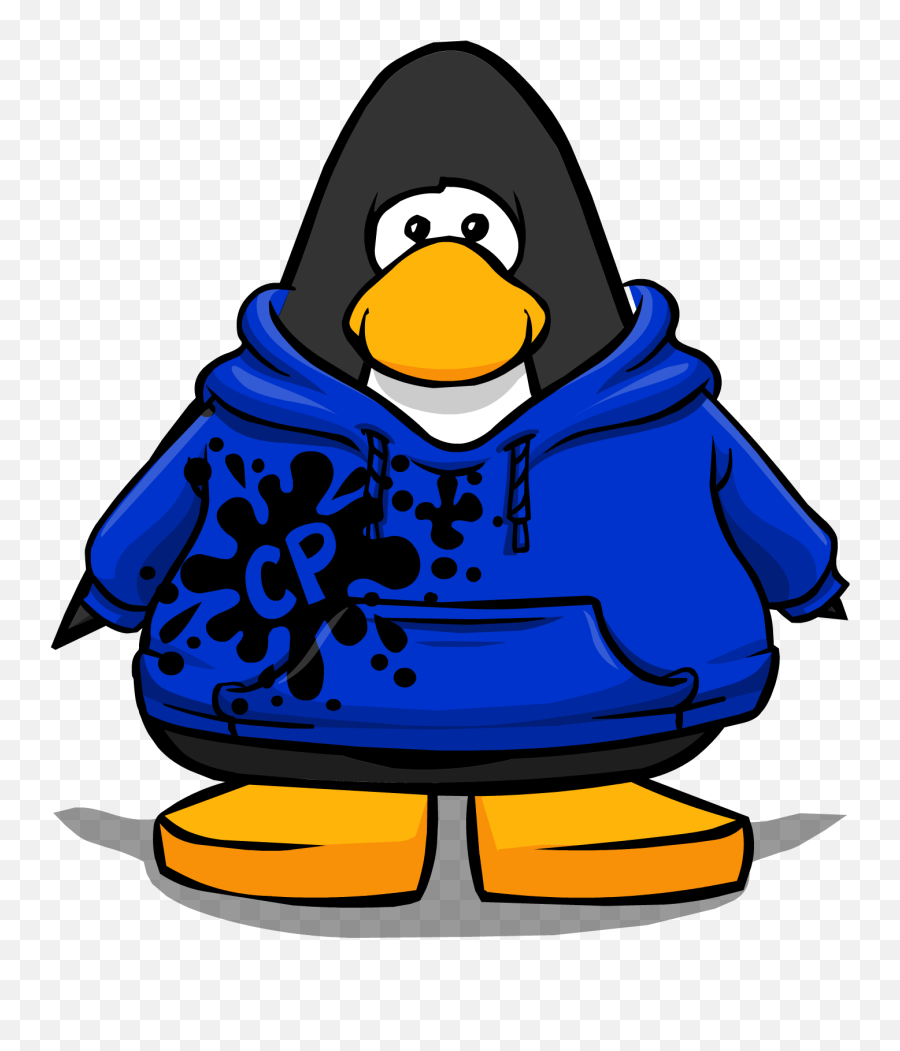 Download Hd Blue Cp Logo Splatter - Club Penguin Ghost Club Penguin Black Penguin Emoji,Club Penguin Logo