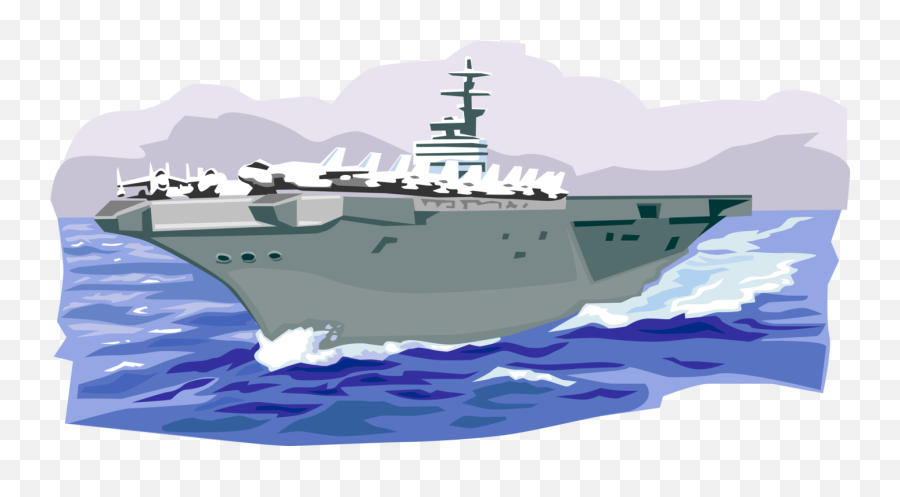 Download Vector Illustration Of United States Navy Aircraft - Aircraft Carrier Navy Ship Clipart Emoji,Us Navy Logo Vector