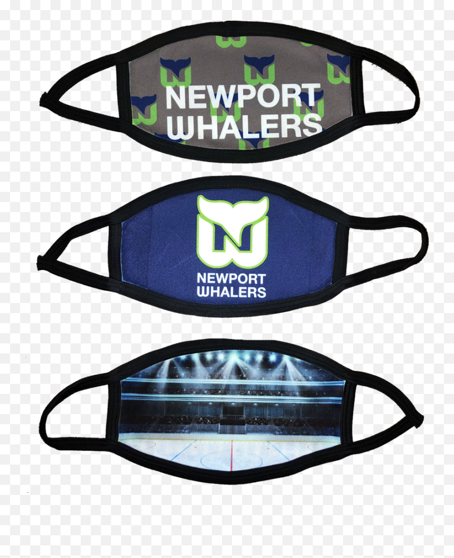 Newport Whalers Hockey 3 Pack Face Mask - Emblem Emoji,Whalers Logo