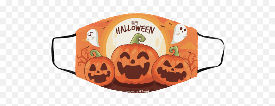 Logo Pumpkin Halloween Custom Face Masks - Face Masks Filter Blackpool Fc Face Mask Emoji,Happy Halloween Logo