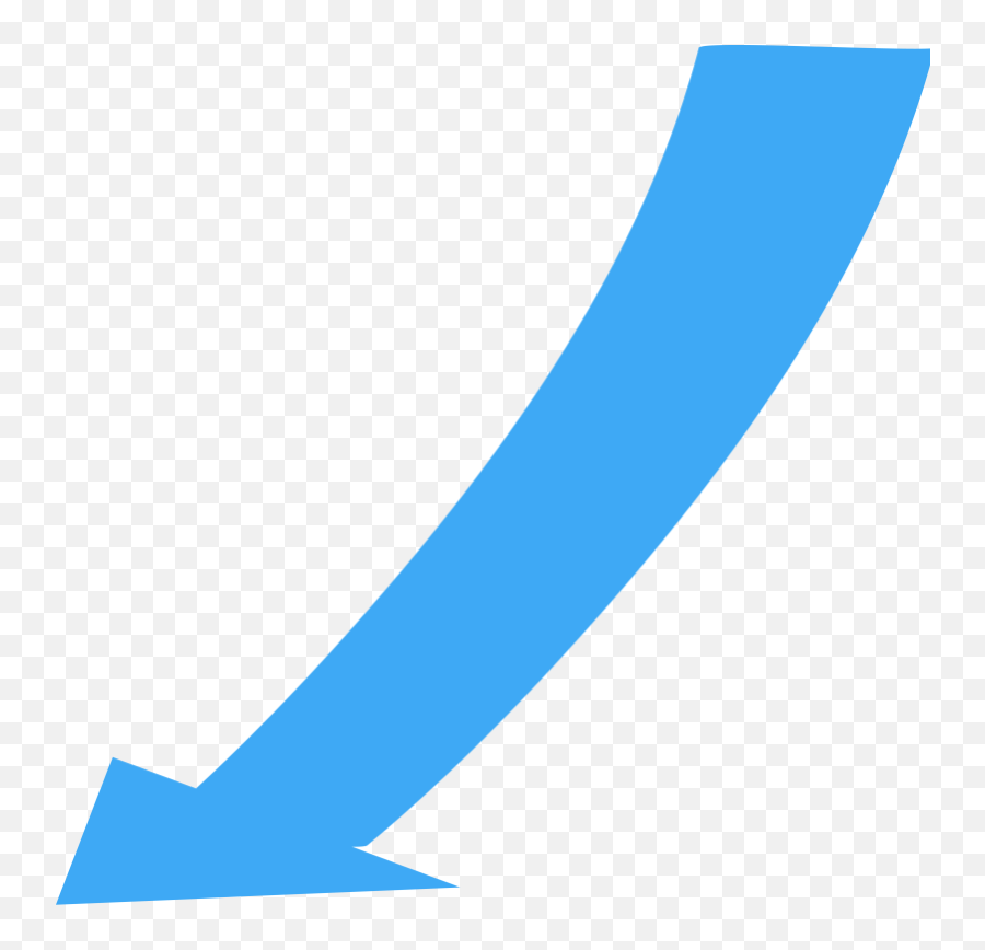 Curved Narrow Directional Arrow Pointing To The Lower - Pointing To Bottom Left Corner Emoji,Curved Arrow Transparent