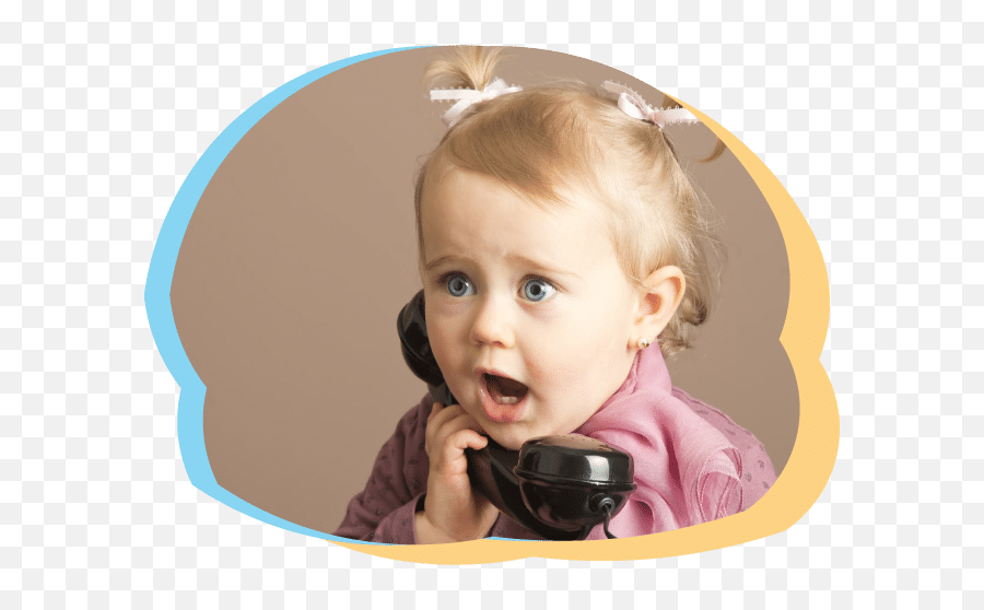 Baby Girl Talking On Phone Hd Png - Baby Excited In Phone Emoji,Talking Png