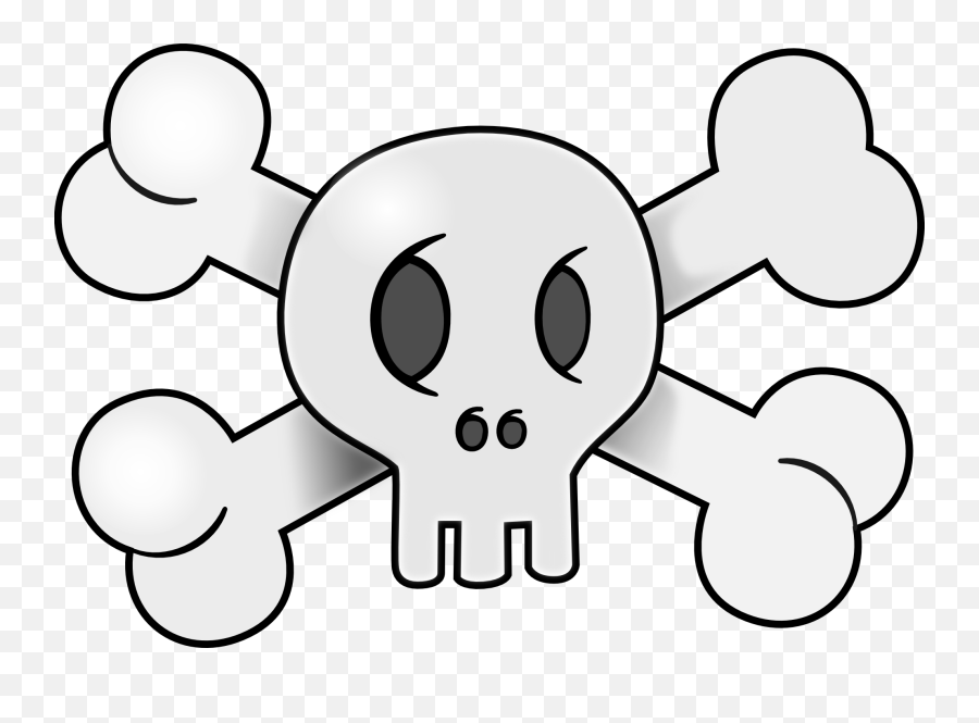 Free Clip Art Skull By Acvarium - Skull Comic Emoji,Free Skull Clipart