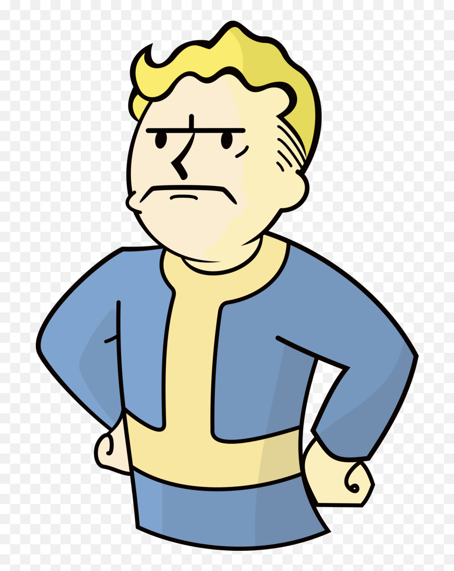 Graphic Library Library Not Happy By Scarletlightning - Angry Vault Boy Png Emoji,Happy Fall Clipart