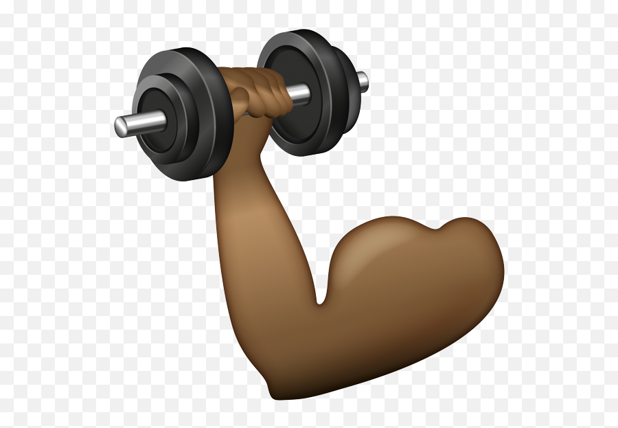 Flex Emoji Brown - Emoji Training,Muscle Emoji Png
