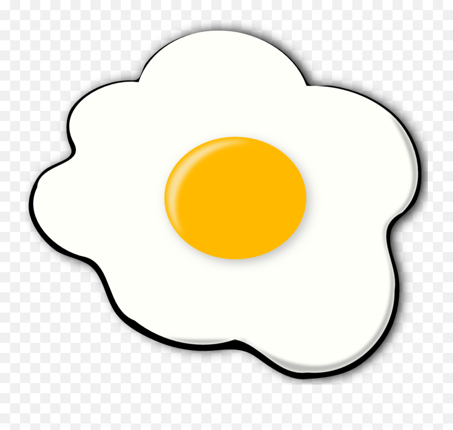 Fried Egg Clipart Clipart Kid 4 - Sunny Side Up Egg Clipart Png Emoji,Egg Clipart