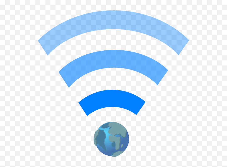 Wifi Symbol With Earth Clip Art At Clker - World Wide Web Emoji,World Wide Web Logo