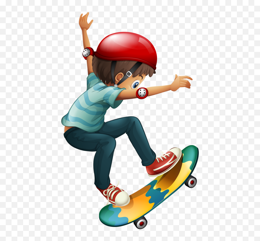 Girl Skateboard Clipart Png Image With - Skateboarding Drawing For Kids Emoji,Skateboard Clipart