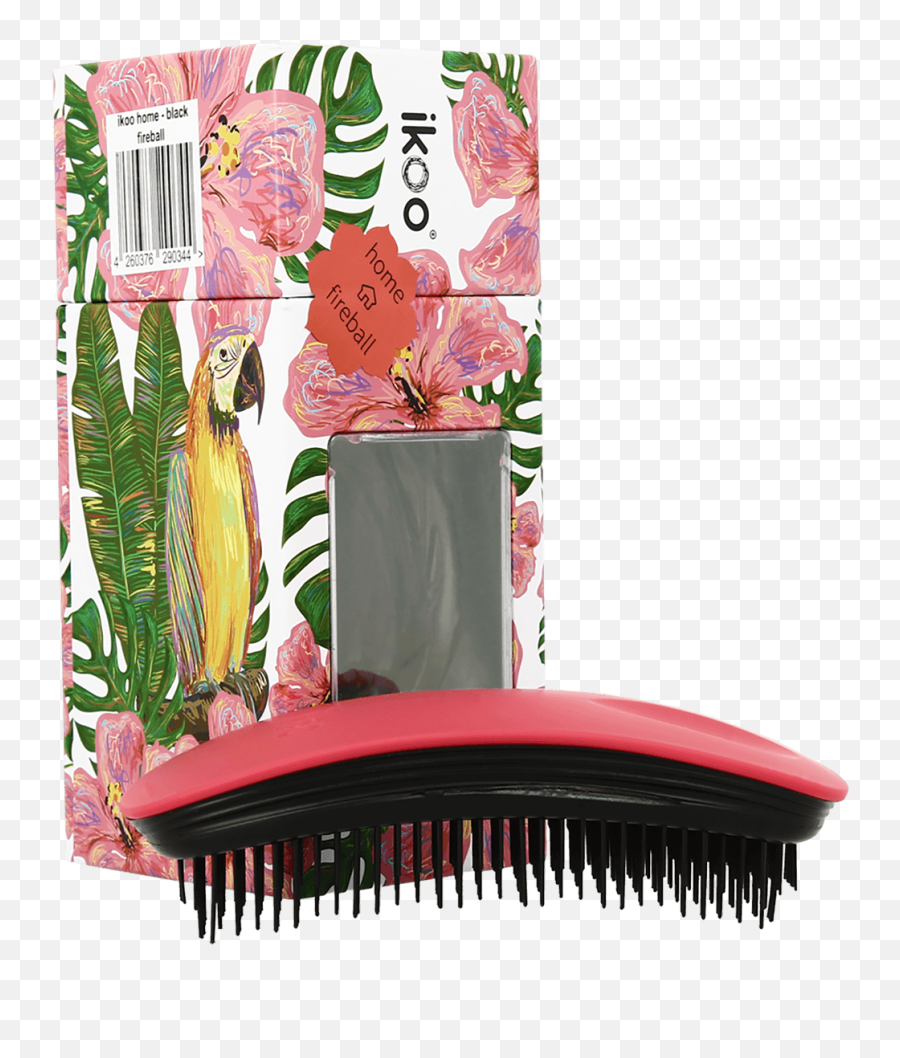 Ikoo Home Black Fireball Hair Brush - Brush Full Size Png Emoji,Hair Brush Png