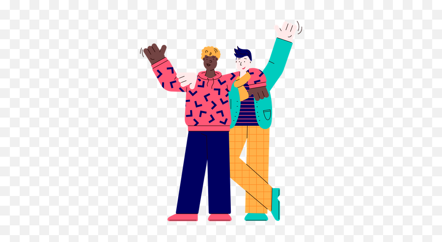 Best Premium Three Friends Hugging Illustration Download In Emoji,Friendship Png