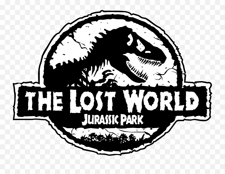 Jurassic Park Black And White Logo - Jurassic Park Logo Lost World Emoji,Jurassic Park Logo