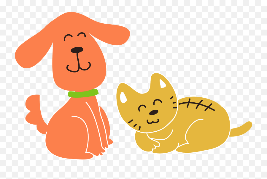 Animal Clipart Pets Cats Dog Cat - Dog Cat Clipart Free Emoji,Cat Clipart