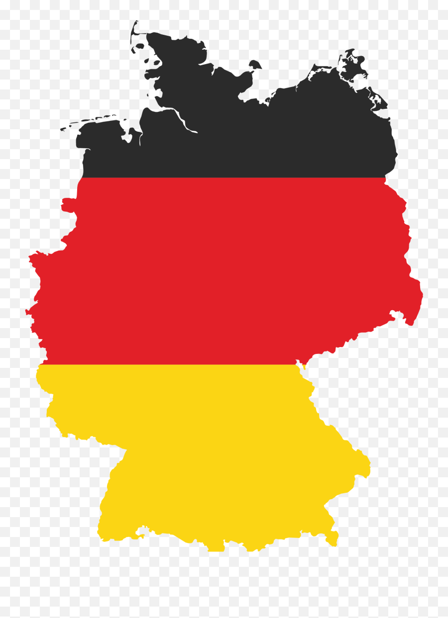 Germany Map Clipart - German Flag Map Emoji,Map Clipart