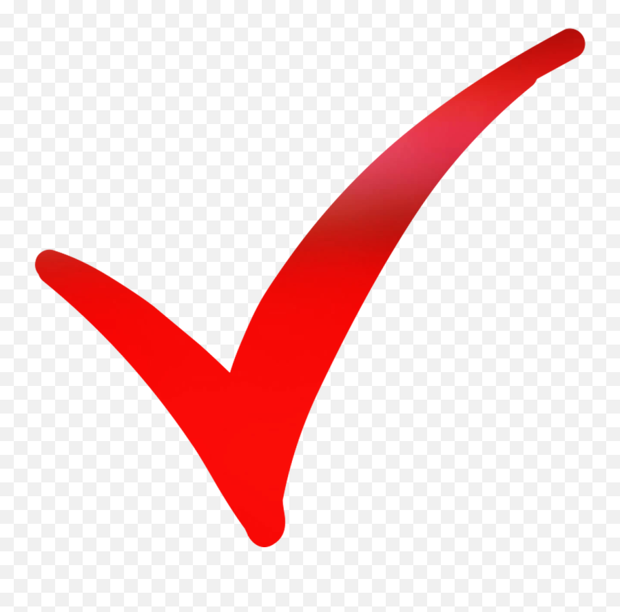 Red Check Mark Logo Clipart - Red Check Png Vector Emoji,Check Logo