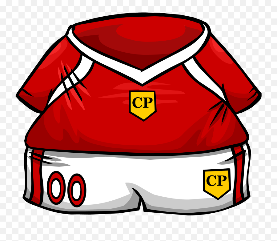 Red Soccer Jersey Clipart - Full Size Clipart 1836422 Club Penguin Soccer Suit Emoji,Jersey Clipart