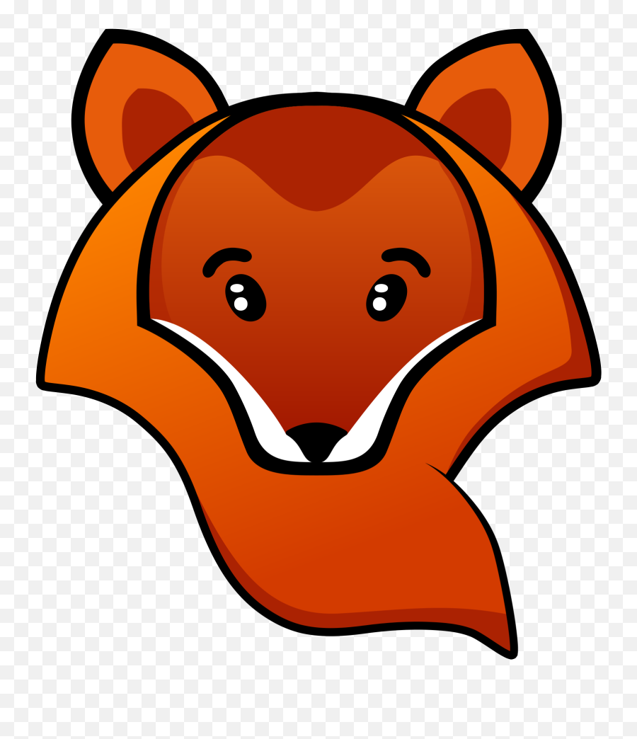 Fox Clipart Transparent - Vector Fox Cartoon Face Png Emoji,Fox Transparent Background