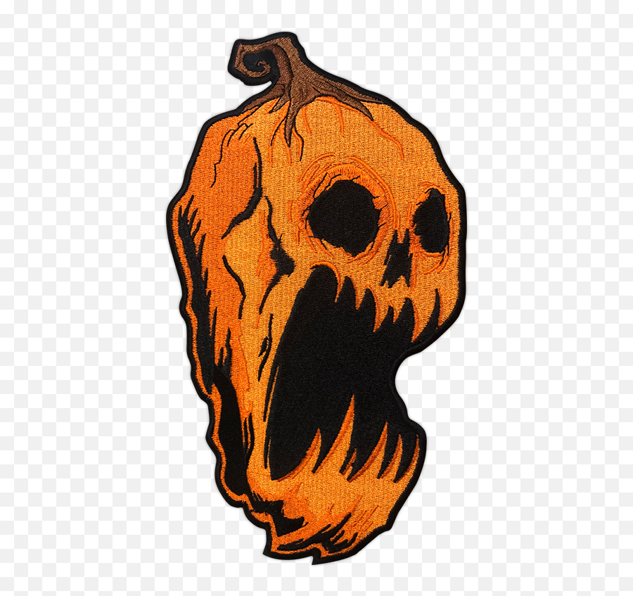 Huge Screaming Pumpkin Back Patch By - Screaming Pumpkin Emoji,Pumkin Patch Clipart
