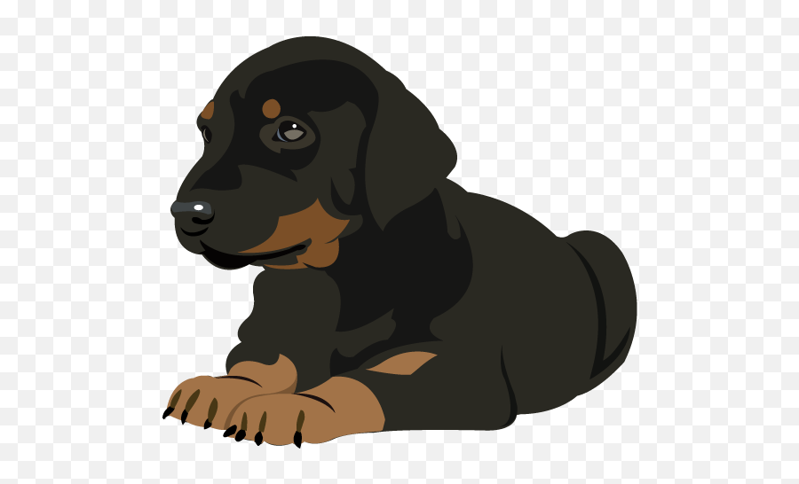 Download Doberman - Doberman Puppy Clipart Full Size Png Cartoon Clipart Of A Doberman Puppy Emoji,Puppy Clipart