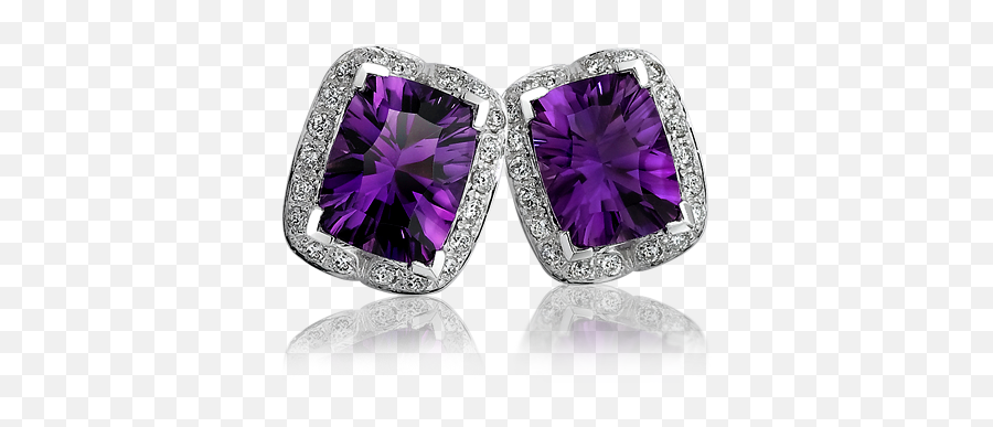 The Master Ijo Jeweler Collection - Purple Color Stone Earrings Emoji,Jewelry Png