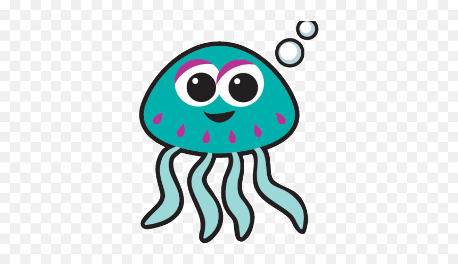 Jellyfish Clipart Aqua Transparent - Dot Emoji,Jellyfish Clipart