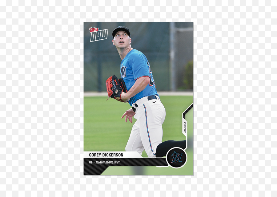 2020 Miami Marlins Topps Now Road To Opening Day 15 - Card Team Set Print Run 34 Baseball Card Topps Now Emoji,Miami Marlins New Logo