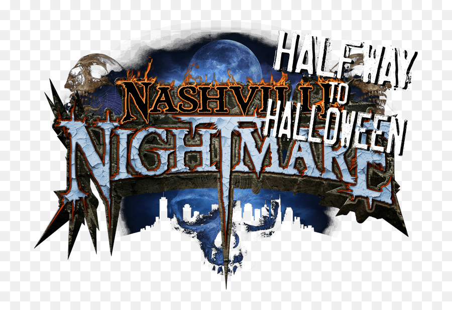 Halfway To Halloween Nashville Nightmare Haunted House - Language Emoji,Haunted Mansion Logo
