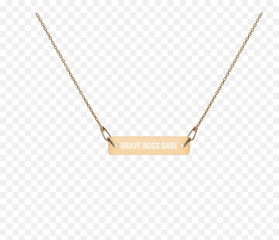 Brave Boss Babe Elegant Chain Necklace - Necklace Emoji,Chain Necklace Png