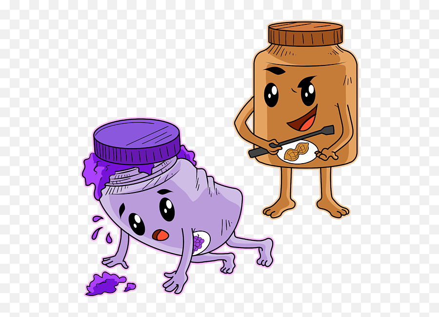 Couple Jelly Anniversary Greeting Card - Peanut Butter And Jelly Cartoon Crazy Emoji,Peanut Butter And Jelly Clipart