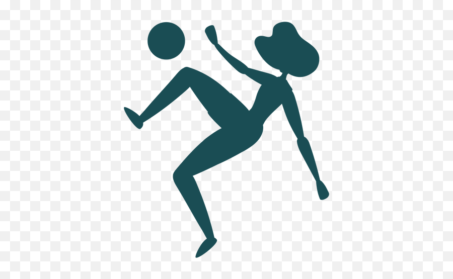 Woman Player Scissor Kick Silhouette Ad Sponsored Ad - For Running Emoji,Scissor Logo