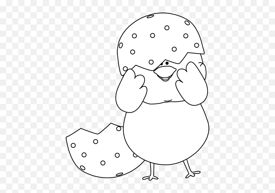 Easter Chick Clip Art - Easter Chick Images Cute Easter Clipart Black And White Emoji,Easter Clipart