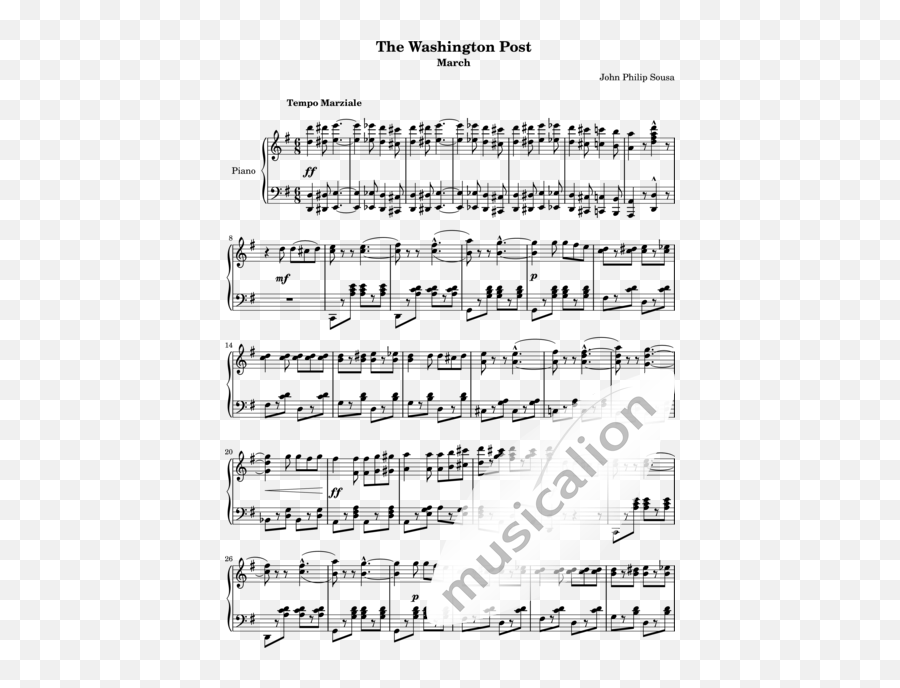 The Washington Post - John Philip Sousa Sheet Music To Emoji,Washington Post Logo Png