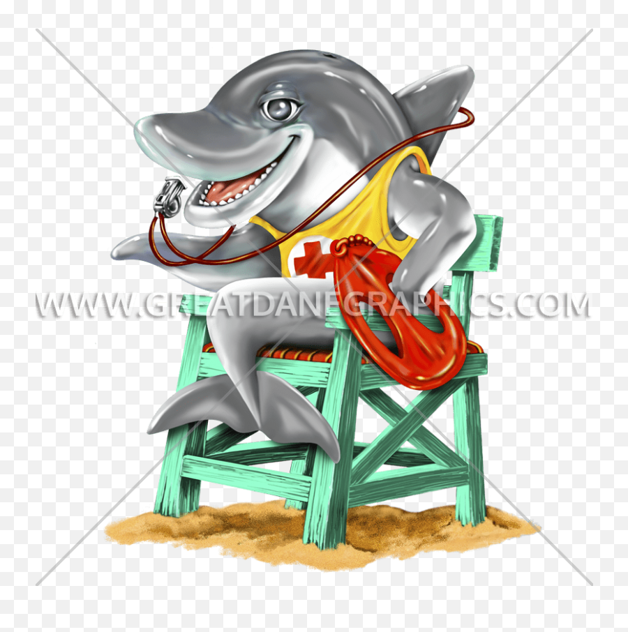 Dolphin Lifeguard Production Ready Artwork For T - Shirt Emoji,Lifeguard Clipart