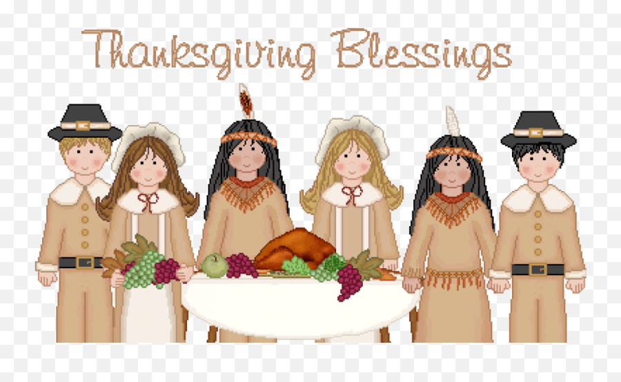 Pilgrim Clipart Indians Pilgrim - Thanksgiving Blessings Clipart Emoji,Pilgrim Clipart