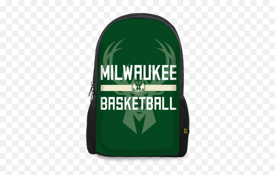 Download Milwaukee Bucks Printed Backpacks - Milwaukee Bucks Emoji,New Milwaukee Bucks Logo