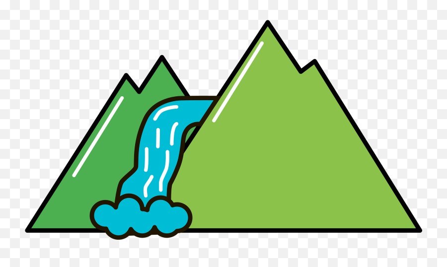 Waterfall Clipart - Watter Fall Clip Art Emoji,Waterfall Clipart