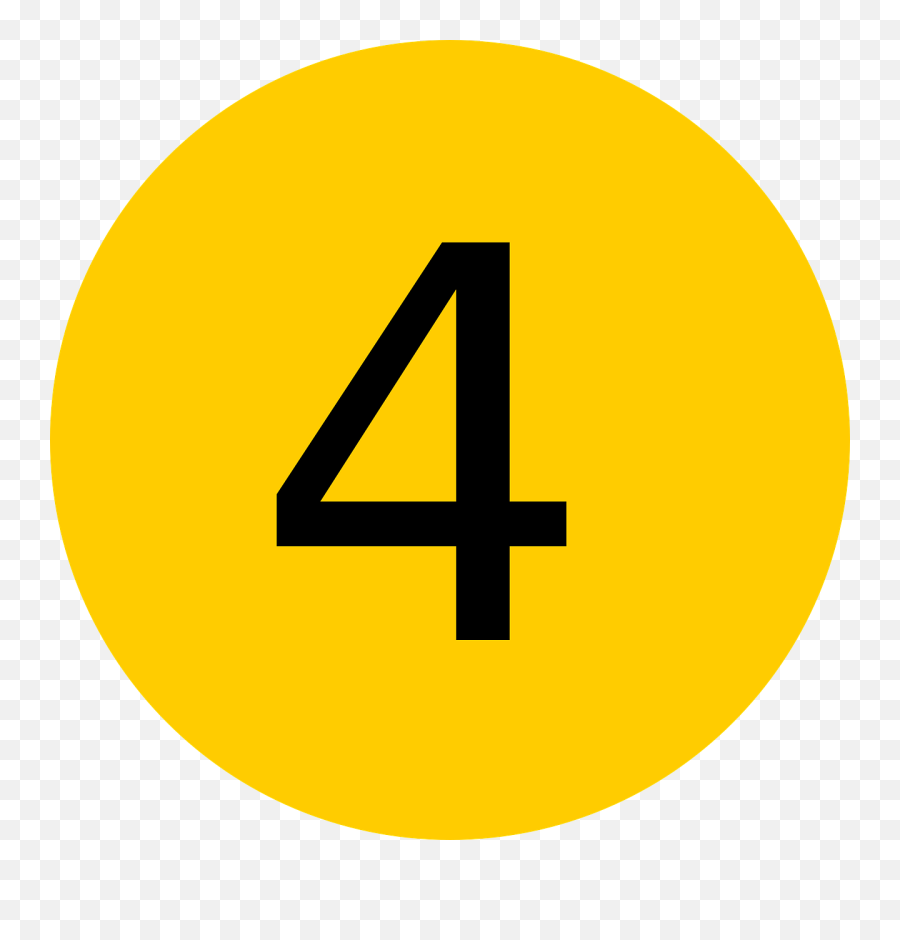 4 Number Png - Numeros 4 En Circulo Emoji,Circulo Png